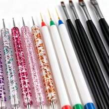 Nail Art Painting Brush Set, Dotting Pens, Flat Brushes, Suitable For Salon & Home Use - Multicolor - View 5