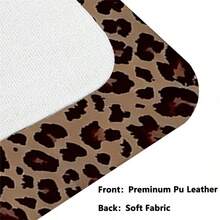 1PC Leopard Pattern Leather Desk Pad Modern Art Large Mouse Pad Desk Accessories Fine Short Plush Base With Non-Slip Keyboard Pad For Office Home Computer As Gifts For Men Women Friends Back To School - View 7
