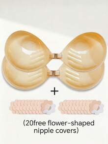 1/2pcs Women's Adhesive Bra (Includes 20 Nipple Covers), Soft And Comfortable, Suitable For Dresses, Evening Gowns, Parties, Dinners, Graduation Ceremonies, Dates, Music Festivals And Other Occasions, All Year Round. - Multicolor - View 23