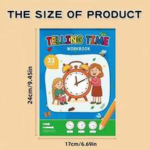 Lachilly Children's Learning Time Recognition Exercise Book, Telling Time Clock Learning Workbook, Draw The Time Educational,Write The Time To Nearest Minute, Kindergarten Math Practice, Classroom Homeschool Teacher Must-Haves, Time-Telling Learning - Multicolor - View 7