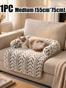 Cat & Dog Sofa Bed, Plush Pet Sofa Bed With Cushion, Indoor Cat & Puppy Anti-Slip Furniture Protector - Multicolor - View 15