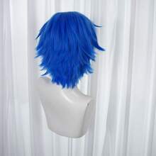 Wig Unisex Medium-Short 12 Inci, Terbuat dari Serat Sintetis Tahan Panas, Cocok untuk Cosplay, Pemakaian Sehari-hari, Foto Pesta, Tersedia dalam Berbagai Warna - MultiWarna - View 19