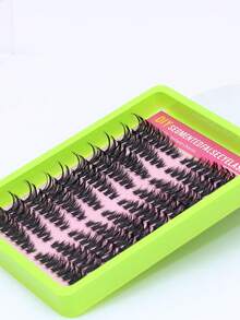 Ayrmilla 80D D Curl Lash Clusters 160 Clusters Individual False Eyelashes, Thick Fluffy DIY Segment Lash Extensions, Soft Comfortable Reusable Cluster Lashes For Home Self Application Eye Makeup - D - View 4