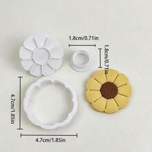 3Pcs Sunflower Cookie Cutter Set, Floral Embossing Baking Molds, DIY Assemble Flower Cookie Stamp For Afternoon Tea & Handmade Dessert - View 11