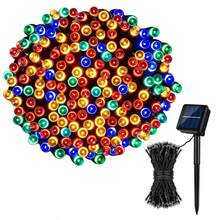 Cordão De Luz LED Solar Fio Verde Escuro,IP65 À Prova D'água,8 Modos,12M/22M,Luz Colorida,Branco Quente,Frio,Decoração Jardim,Natal Ao Ar Livre - Cordão de luzes verde-escuro com fio, alimentado por energia solar - Visão 14