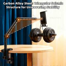 Phone Top-Mount Video Stand, Adjustable Arm Phone Holder, Desktop Mount, 360° Flexible Rotation, Phone Clip Holder, Suitable For Streaming, Baking, Crafting, Cooking And More Scenarios - View 4