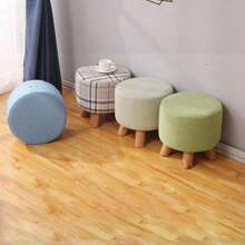 Small Wooden Footstool Footrest Pouffe Foot Stool Padded Ottoman Seat Bench B - UK-l277604 - View 3