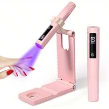 Portable 2-In-1 Nail Lamp With Stand, USB Rechargeable, LCD Display, Fast Drying And Curing, Suitable For Gel Nails And Toenails - Multicolor - View 6