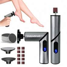 Foldable Electric Foot File, Rechargeable Handheld Foot Dead Skin Remover, 9-Speed Adjustable, Multi-Function Personal Foot Polisher, Portable Callus Removal Tool For Home And Nail Salon, Foot Care Tool For Men And Women - Multicolor - View 12