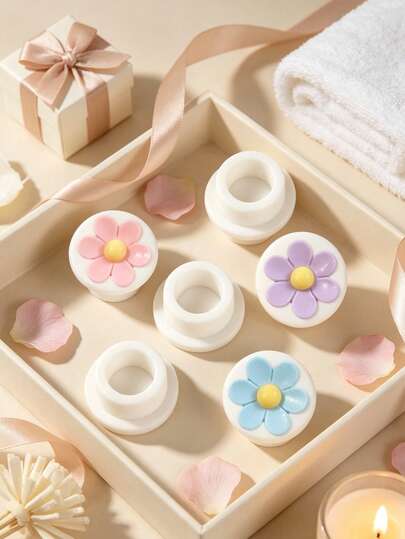 Silicone Rubber Seal Hole Plug, Cute Flower Decor Sink Overflow Silicone Sealing Cap, Silicone Sealing Sink Stopper, Household Basin Bathtub Leak-Proof Plug, Colorful Flower Decor Washbasin Drain Cover, Easy To Install And Remove Anti-Overflow, Bathroom Vanity Universal Accessory, Suitable For Washbasin, Bathroom, Sink, Practical Gift For Friends, Family, Sisters, Back To School, Teacher's Day