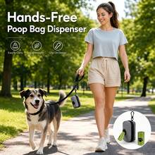 1pc Portable Dog Poop Bag Dispenser, Easy-Tear Pet Waste Bag Storage Box With Carabiner Clip, Compact Dog Poop Bag Organizer, Suitable For Small Medium Large Dogs, Essential For Outdoor Walking And Hiking, Pet Cleaning Supplies - Multicolor - View 4