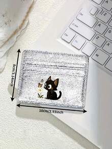 Credit Card Holder Small Wallet Women, Black Cat Leave,Coin Wallet Portable Card ID Card,Slim Pocket,Large Capacity,Birthday, Anniversary, Couples - Multicolor - View 12