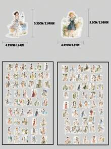50pcs/100pcs Assorted Vacation-Themed Stickers: High-Quality PET Decorative Stickers For Notebooks-Perfect For Pencil Cases, Desks, Pencil Holders, And Notebooks. Ideal For Winter And New Year's. - View 3
