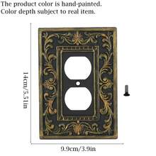 1PC 3D Printed Premium Plastic Gothic Vintage Carved Switch Plate, Retro European Style Wall Switch Decorative Panel, Halloween Personalized Soft Decor Switch Plate Suitable For Studio Wall Backdrop Scene - Multicolor - View 14