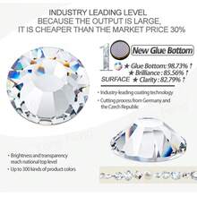 ICIQ 288顆 SS30 高品質水晶熱敷玻璃水鑽 平底熱熔裝飾 DIY 亮片石 3D 美甲配件 禮服鑲鑽套裝 - SS30 288件 - 查看 6