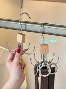3pcs/2pcs/1pc 360° Rotating Belt Hook, Space-Saving Multifunctional Closet Organizer, Suitable For Belts, Bras, Ties, Scarves, Tank Tops And Wallets, Ultimate Accessory Storage Solution, Perfect Choice For Birthday, Wedding, Party, Perfect Gift For Colleagues, Friends And Family, Back To School - Multicolor - View 6
