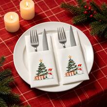 Navada 2027 New Year Christmas Home Decoration 10pcs/Bag Christmas Party Tabletop Disposable Napkins & Cutlery Set Merry Christmas XMAS - View 5