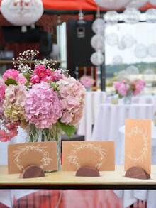 1/3/5/10 cái giá đỡ danh thiếp hình bán nguyệt, giá trưng bày menu, giá đỡ thẻ số bàn, đế trưng bày ảnh, giá đỡ danh thiếp, sản phẩm trang trí bàn làm việc, vật dụng trang trí, tiệc Lễ Tạ ơn, sự kiện ăn uống ngày lễ, v.v. - X - Xem 6
