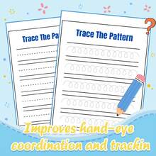 Pencil Control Tracing Notebook, Learning Patterns Lines And Shapes, Pre-Writing Handwriting Practice, Fine Motor Skills Activity Pages, Suitable For Early Learning Exercises At Home And In Classroom - Pencil Control Tracing - View 5
