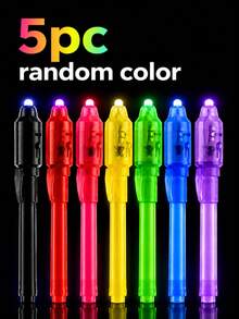 2/5/10/15 PCS Random Color Glow-In-The-Dark Invisible Marker Pen, Luminous Ballpoint Pen, Can Write Secret Messages, Suitable As Christmas Gift Box Filler, Birthday Gift, Carnival Gift, Holiday Gift, Party Supplies. Classroom Essentials, Back To School, Back To School Season Gift, Halloween, New Year Gift. - Highlighter - View 8