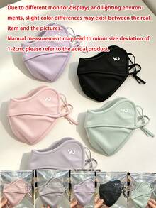 1pc Winter Warm Face Mask, Unisex, 3D Stereoscopic Eye Protection Design, Windproof, Cold-Resistant, Breathable, Suitable For Cycling, Outdoor Sports, Autumn/Winter Daily Wear, Solid Color Adjustable Ear Hook Face Shield - Multicolor - View 10
