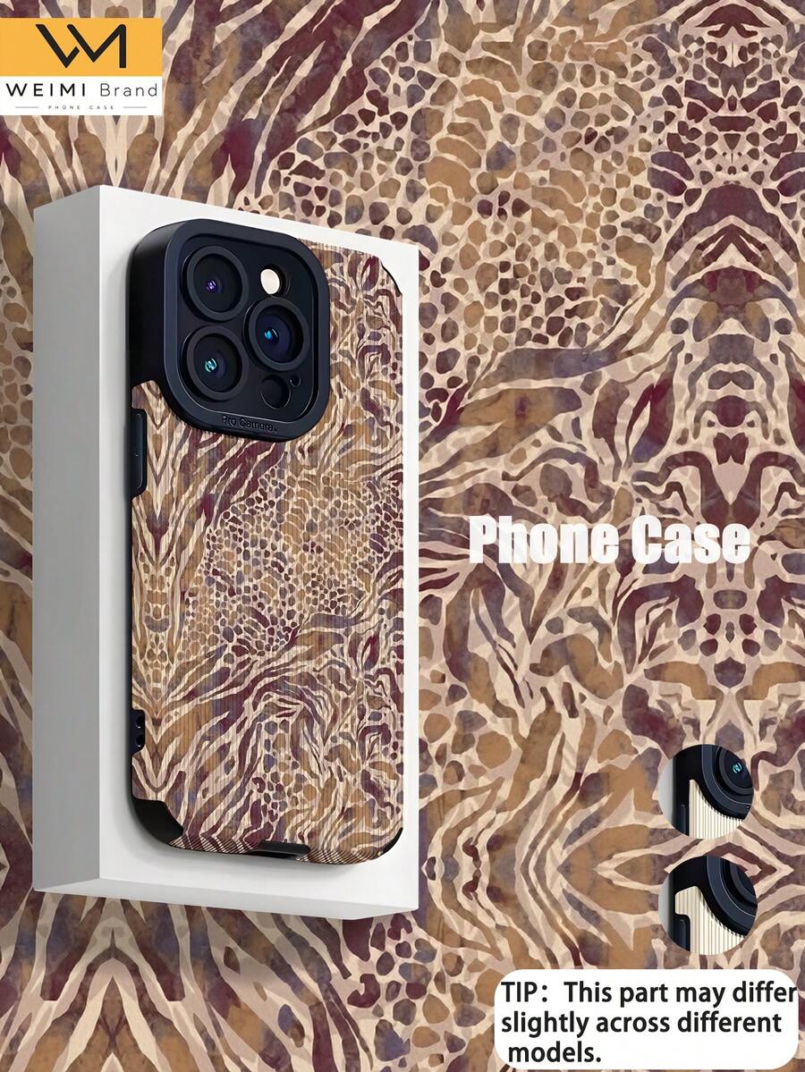 WeiMi 1pc Sexy Crocodile Snake Leopard Print Vertical Stripe Classic Anti-Fall Soft Leather Phone Case Compatible With Apple And