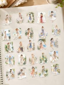 50pcs/100pcs Assorted Vacation-Themed Stickers: High-Quality PET Decorative Stickers For Notebooks-Perfect For Pencil Cases, Desks, Pencil Holders, And Notebooks. Ideal For Winter And New Year's. - View 11