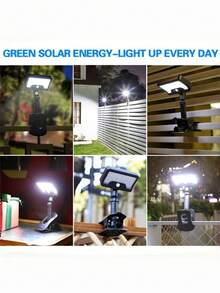 1pc IP65 Outdoor Solar Light With Motion Sensor, Ultra Bright Clip-On Solar Light, Supports 2 Installation Methods, Suitable For Garden, Camping, Adventure, Indoor Emergency Lighting, Yard, Fence And More - Star - View 8