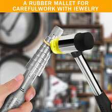 Double-Headed Rubber Mallet Soft Strike Non-Marking Hammer Tool With Steel Handle For Flooring, Tents, Furniture, DIY Crafts - Multi-color - View 8