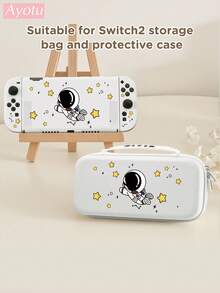 Ayotu Suitable For 2025 New Switch 2 Astronaut & Star Pattern Game Console Shell And Accessories, Set Includes Protective Case, Storage Bag, Joy-Con Controller Protective Cover And Other Multiple Style Accessories, Ideal Gift For Back To School - View 8
