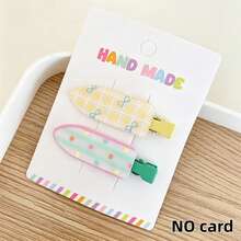2pcs Women's Cartoon Hair Clips, Alligator Hair Clips For Forehead And Loose Hair, Hair Accessories For Back To School, Casual Daily Commute - Multicolor - View 12