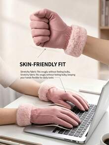 XAXRE Touchscreen Warm Gloves, Thick Windproof Cold-Resistant Warm Gloves, Unisex, Suitable For Driving/Work/Travel/Students/Daily Use - Multiple Styles - View 3