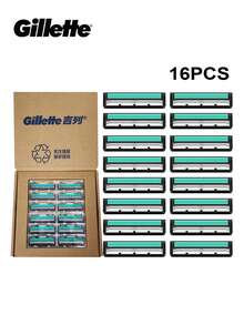 Gillette Vector Razor Blades For Men, Pack Of 16 Blades - Safety Razor - View 1