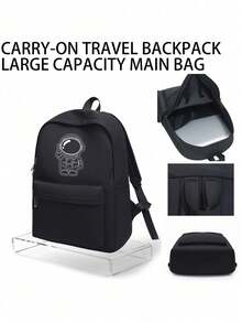 Waterproof Stain Resistant Nylon Backpack, Quick Access Front Storage Pocket, Fits 14 Inch Laptop, For High School College Gothic Outing Weekend Erran - Multicolor - View 5