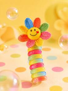 4/1pc Cartoon Heart Flower Spiral Hair Tie, High Elasticity No Damage To Hair, Vintage Sweet Hair Accessory - Suitable For Women And Girls, Daily Commute, Date, School - Multicolor - View 6
