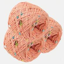 150g/3pcs Multi-Color Beautiful Pale Purple Sequin Yarn Cotton Thread 1mm Iridescent Round Sequins INS Hot-Selling Braided Hair Ties Pure Cotton Knitted Yarn - 150G/3PC - View 14
