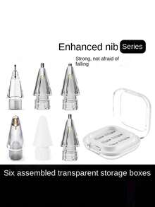 TODXARZC Transparent Stylus Pen Tips Compatible With Apple Pencil Pencil Pro 1st/2nd Generation Replacement Pen Tips Pro Transparent Metal - Blue - View 4
