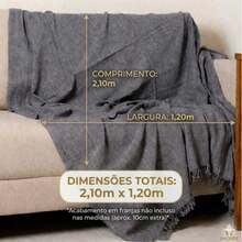 Kit 2 Mantas  Sofá Luxo Gigante 210X120 Capa De Sofá Protetora Moderno - Verde - Visão 2