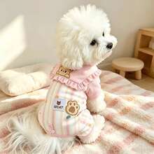1pc Cute Pet Jumpsuit Cat Dog Four-Corner Pants, Soft And Breathable, Comfortable For Autumn/Winter Wear, Pet Pullover - Multicolor - View 21
