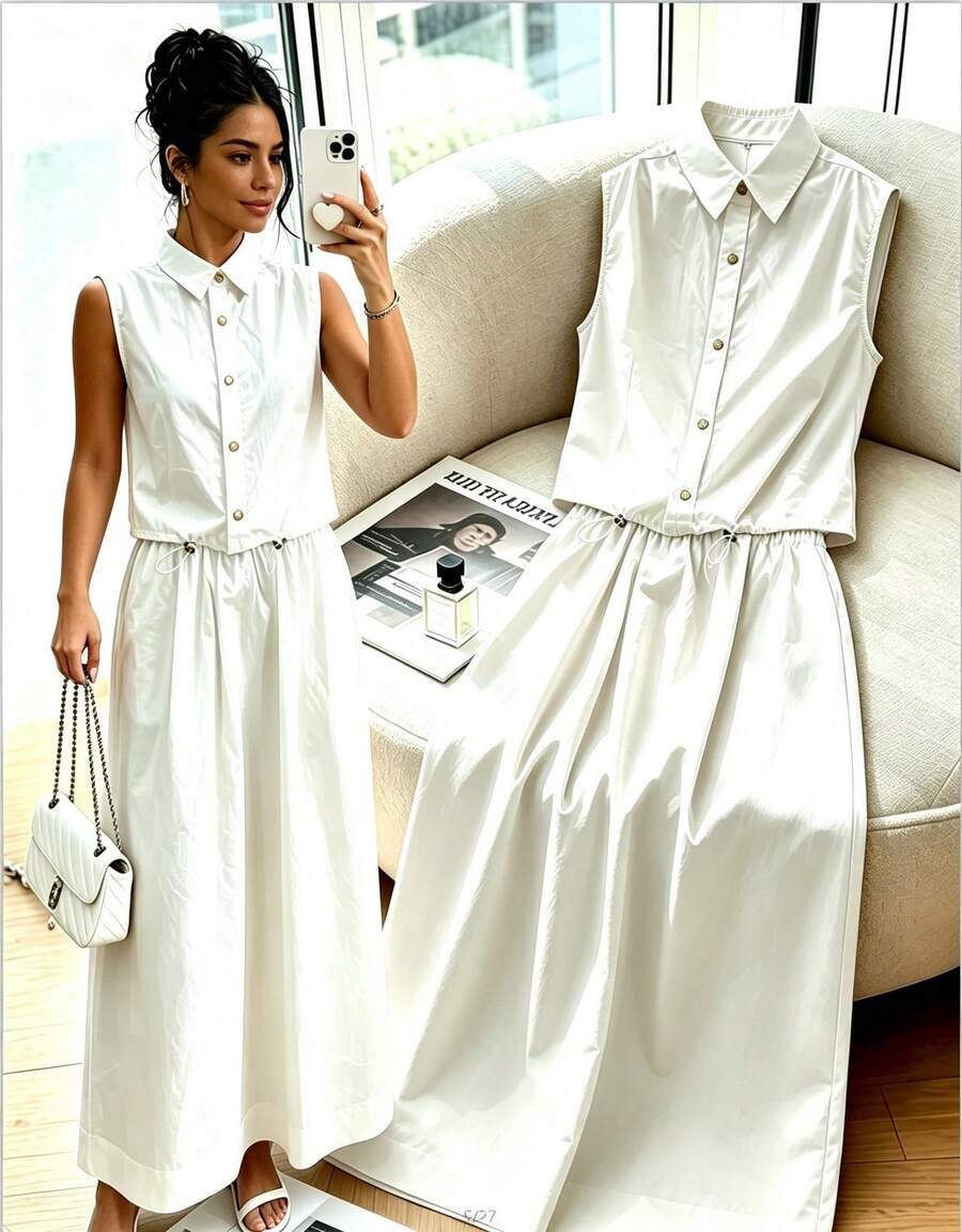 Women Two-Piece Outfits - White - View 1