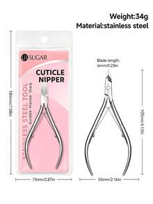 UR SUGAR 1Pc Cuticle Care Tool, Stainless Steel Dead Skin Nipper, Hand & Feet Cuticle Trimming Cutter, Manicure Pedicure Nail Tool For Salon & Home DIY Use - Silver - View 9