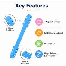 2/5pcs Mask Extenders | Soft Silicone, Buckle Adjustment, Prevents Ear Strain | Adjustable Size, Suitable For Everyone | Compatible With Head-Worn Mask Straps, Essential For Long-Term Mask Wearers - Multicolor - View 4