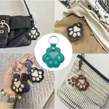 10pcs Pet Hair Memorial Keychain - Cute Paw Print Design, With Storage Space For Dog/Cat Hair, Pet Owner Keepsake, Unique Gift Idea - View 8