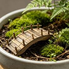 Miniature Bridge Model, 1:12 Scale, Distressed Style, Arched Bridge Decoration, Garden Ornament, Miniature Landscape Decoration. - Multiple Styles - View 3