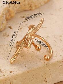 NAIZHU 4pcs European & American Minimalist Metal Sun Star Flower Mini Ear Clips Earrings For Women Daily Dating Party Accessories - Gold - View 11