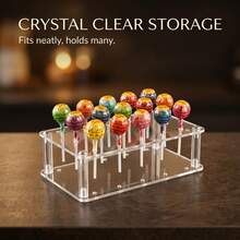 Lollipop Holder Display Stand, Premium Clear Acrylic Cake Pop Stand With Reinforced Screw-In Assembly, Sturdy Step Structure Candy Rack For Party And Retail, Minimalist Polished Rounded Edges, High Transparency Finish, 9.84 X 7.68 Inches - View 6