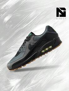 Nike Air Max 90 Smoke Grey – Men's Lifestyle Sneakers – Shoes For Man -Vintage-Spring & Summer-Inspired Running Shoes, Shock-Absorbing Comfort, Gym To Streetwear Casual Wear-Back To School-IQ0580 084 - 煙灰色/黑色/無煙煤色 - 查看 1