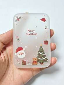 Christmas Printed Magnetic Power Bank Protective Case, TPU Shockproof Cover With Frosted Finish, Secure Closure Design For Magnetic Portable Charger, Festive Holiday Accessory, Power Bank Not Included - Multicolor - View 6