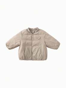 mini bala Unisex Infant Kids Padded Jacket Thick Fluffy Soft Loose Going‑Out Coat For Autumn Winter - Camel - View 4