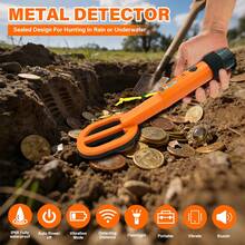 Underwater Metal Locator Sound Vibration Reminder Handheld Portable Underwater Metal Detector High Sensitivity For Lake Seabed - Orange - View 1